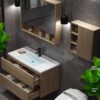 Tủ Lavabo Nhựa PVC Đặc Vân Gỗ TTCERA TLVB101