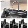 Combo Chậu Rửa Chén Kèm Vòi 5 Chế Độ Hiển Thị Nhiệt Độ HOLER HLCRNN721A-7546