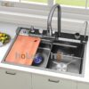Combo Chậu Rửa Chén Kèm Vòi 5 Chế Độ Hiển Thị Nhiệt Độ HOLER HLCRNN721A-7546