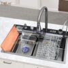 Combo Chậu Rửa Chén Kèm Vòi 5 Chế Độ Hiển Thị Nhiệt Độ HOLER HLCRNN721A-7546