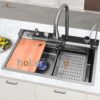 Combo Chậu Rửa Chén Kèm Vòi 5 Chế Độ Hiển Thị Nhiệt Độ HOLER HLCRNN721A-7546