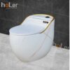 Bồn Cầu Trứng 1 Khối Vân Đá Holer HLBC262