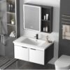 Tủ Lavabo Nhôm Có Gương Led Cao Cấp TTCERA TLVB107