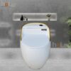 Bồn Cầu Trứng 1 Khối Vân Đá Holer HLBC262