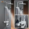 Sen Cây Phím Đàn Hiển Thị Nhiệt Độ Đồng Thau Sơn Tĩnh Điện Trắng Holer HL2101