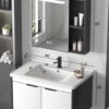 Tủ Lavabo Nhôm Có Gương Led Cao Cấp TTCERA TLVB107