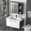 Tủ Lavabo Nhôm Có Gương Led Cao Cấp TTCERA TLVB107