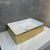 Chậu Lavabo Đặt Bàn Màu Vàng Luxury Holer HL-LB422