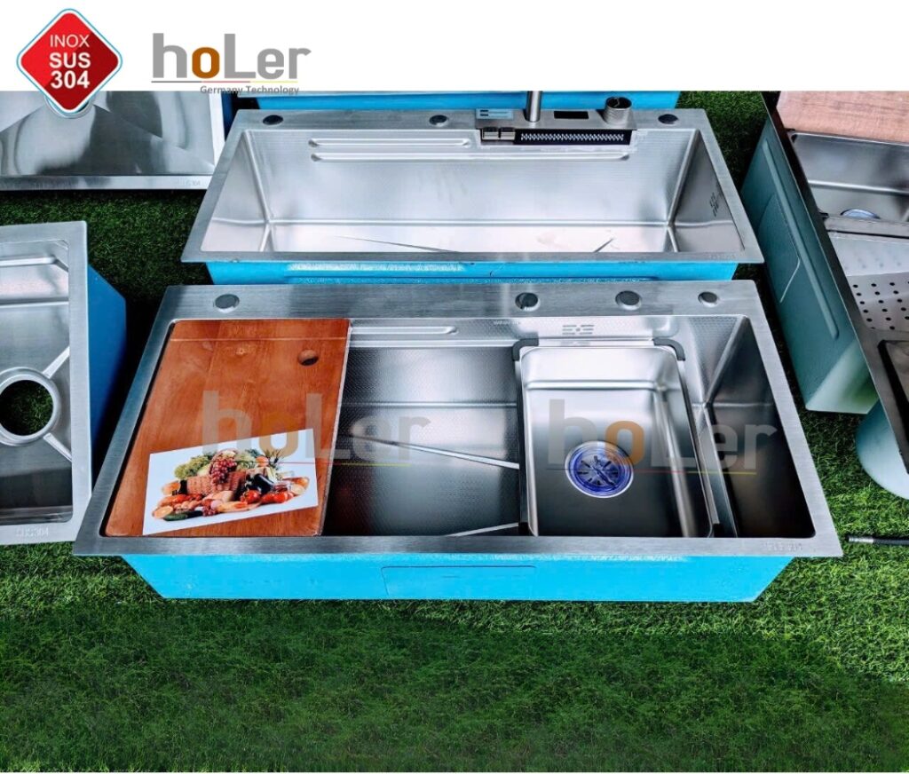 Chậu Rửa Chén 1 Hộc Inox 304 Holer HLCR725-9046