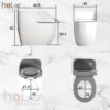 Bồn Cầu Trứng 1 Khối Holer HLBC265