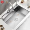 Chậu Rửa Chén 1 Hộc Inox 304 Dày 3mm Holer HLCR724-9050