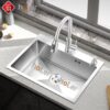 Chậu Rửa Chén 1 Hộc Inox 304 Dày 3mm Holer HLCR724-9050