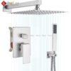 Sen Tắm Âm Tường Vuông Nóng Lạnh Inox 304 HoLer HLA210