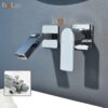 Vòi Lavabo Âm Tường Đồng Thau Mạ Crome HoLer HL-LBA605