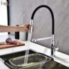 Vòi Rửa Chén Rút Dây Đồng Thau Mạ Crome Holer CHL961