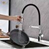 Vòi Rửa Chén Rút Dây Đồng Thau Mạ Crome Holer CHL961