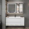 Tủ Lavabo Nhựa PVC Đặc Có Led Màu Trắng TTCERA TLVB129-8047