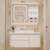 Tủ Lavabo Nhựa PVC Đặc Vân Gỗ TTCERA TLVB143