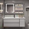 Tủ Lavabo Nhựa PVC Đặc Vân Gỗ TTCERA TLVB143