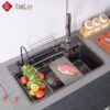 Châu Rửa Chén Inox Phủ Nano Đen HOLER HLCRNN730-8050