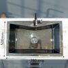 Chậu Rửa Chén Đá Đen Nhân Tạo Siêu Mịn TTCERA CRĐĐ-7850