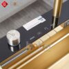 Combo Chậu Rửa Chén Kèm Vòi Mạ Vàng 5 Phím Hiển Thị Nhiệt Độ HOLER HLCRNN729-7546