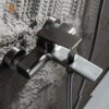 Bộ Sen Tắm Nóng Lạnh Đồng Thau Sơn Tĩnh Điện Xám Holer HLST314