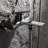 Bộ Sen Tắm Nóng Lạnh Đồng Thau Sơn Tĩnh Điện Xám Holer HLST314