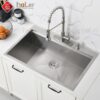 Chậu Rửa Chén 1 Hộc Inox 304 Dày 3.5mm Holer HLCR733-10050