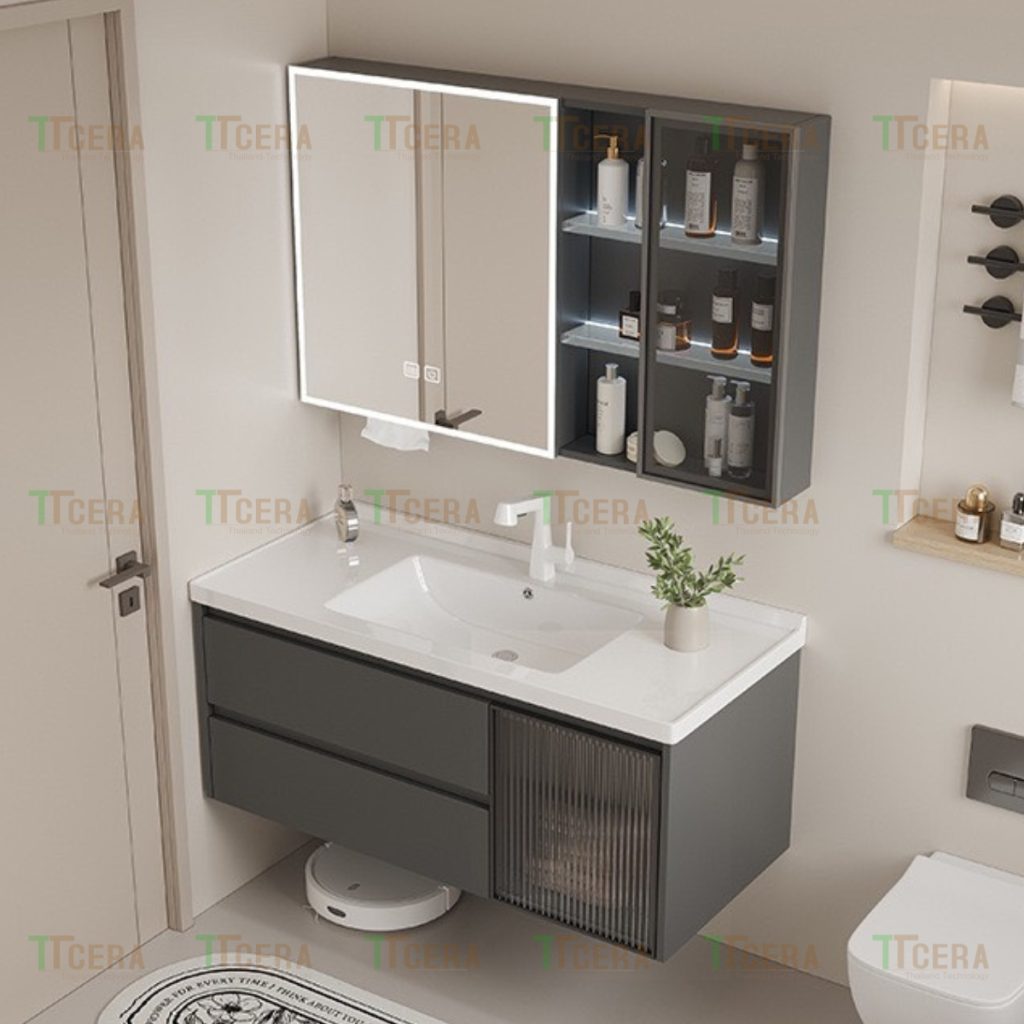 Tủ Lavabo Nhựa PVC Đặc TTCERA TLVB163