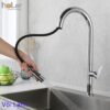 Vòi Rửa Chén Lạnh Rút Dây Đồng Thau Mạ Crome Holer CHL968