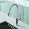 Vòi Rửa Chén Rút Dây Đồng Thau Mạ Crome Holer CHL965