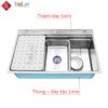 Chậu Rửa Chén 1 Hộc Inox 304 Holer HLCR736-7848TC