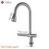 Vòi rửa chén Lạnh Thác Nước Rút Dây Inox SUS 304 Holer CHL971