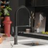 Vòi Rửa Chén Đồng Sơn Tĩnh Điện Màu Xám Holer CHL975
