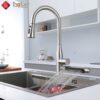Vòi rửa chén thác nước dây kéo Inox SUS 304 Holer CHL972