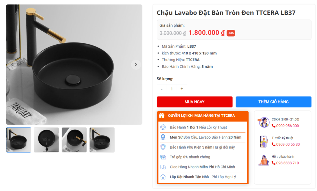 Lavabo TTCERA tròn LB37