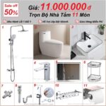 Combo Nhà Vệ Sinh HoLer Germany Trọn Bộ 11 Món CBHL11-11000