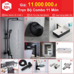 Combo Nhà Tắm Màu 11 Món Full Đen Giá 11 Triệu CB11-1100