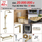 Combo Nhà Vệ Sinh Màu Vàng HoLer Germany Trọn Bộ 10 Món 20 Triệu CBHL10-2000