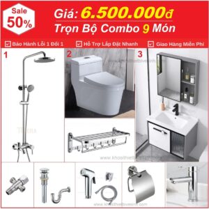 Combo Nhà Tắm Trọn Bộ 11 Món Cao Cấp 6.5 Triệu CB11- 6500
