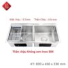 Chậu Rửa Chén INOX 304 Dày 3mm Holer HLCR704-8245D