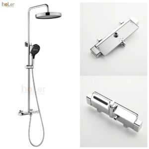 Sen Cây Tắm Đứng Đồng Thau Crom Holer HL2128W