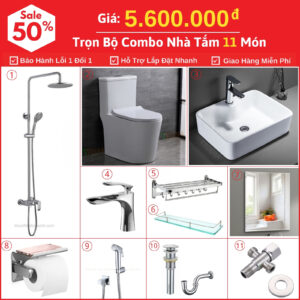 Combo Nhà Vệ Sinh 11 Món 5.6 Triệu TTCERA CBTT01-5600