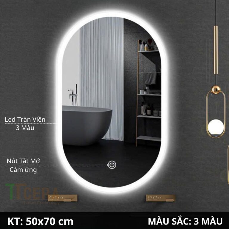 Gương Led Cảm Oval 50x70 TTCERA GL56