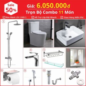 Combo Nhà Vệ Sinh 11 Món 6.05 Triệu TTCERA CBTT01-6050