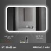 Gương Led Cảm Chữ Nhật Ngang 60×80 TTCERA GL58