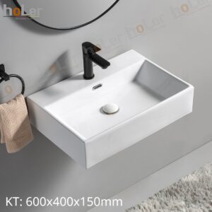 Chậu Lavabo Holer HL-LB439 ( Đặt Bàn - Treo Tường) - Lớn