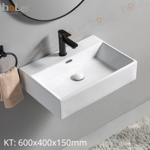 Chậu Lavabo Holer HL-LB439 ( Đặt Bàn – Treo Tường) – Lớn