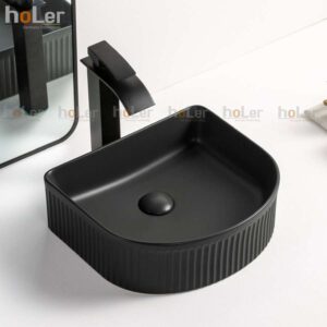 Chậu Lavabo Đặt Bàn Màu Đen Holer HL-LB433